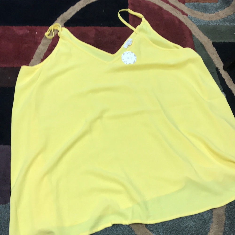Oddy Tank Top label size 3X length 26, width 26 color yellow 100%Polyester